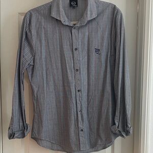 McQ by Alexander McQueen Blue and Gray Checkered Shirt